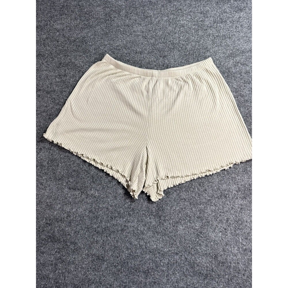 American Eagle AE Lounge Ribbed Knit Shorts – Women’s Medium – Beige